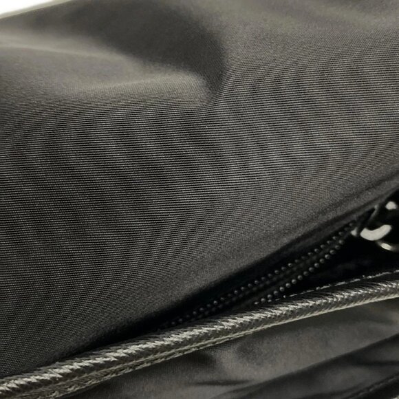 Auth PRADA Logo Jacquard 2VD769 Black Nylon Leather Shoulder Bag - Picture 13 of 16